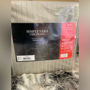 New SIMPLY VERA 800 TC QUEEN EGYPTIAN COTTON SHEET 4 PIECE SET VERA WANG